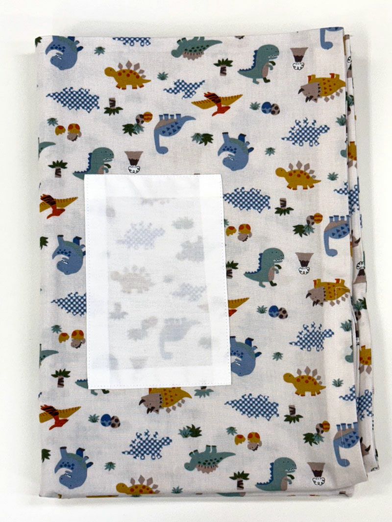 【敷き布団+カバー】お昼寝布団 恐竜ホワイト