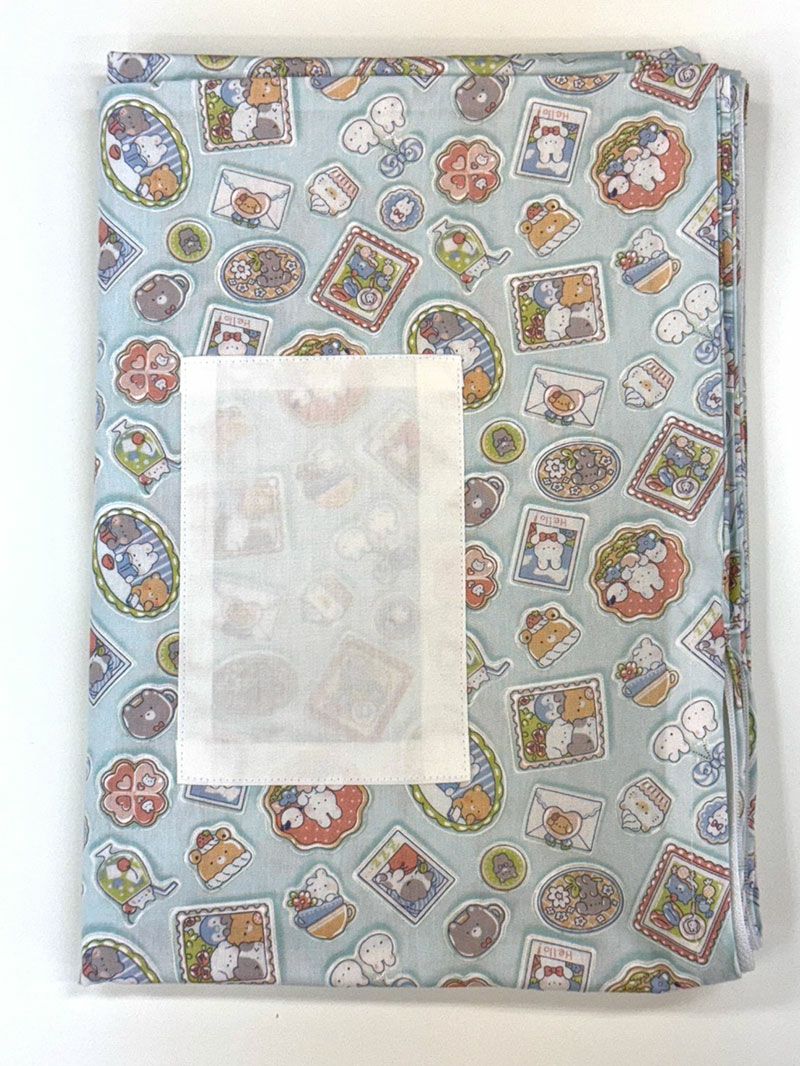 【敷き布団+カバー】お昼寝ふとん 女の子柄 ファンシーアニマル水色